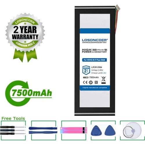 LOSONCOER Battery 7500mAh LR3912584 Tablet Battery For VOYO I5 I7 Plus KS26 Tablet PC
