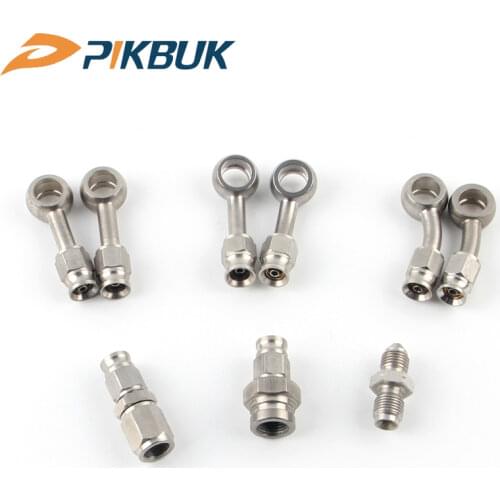 AN3 Motorcycle Motor Bike Hydraulic Brake Oil Hose Line Banjo Fitting m10x1 stainless Steel 10mm