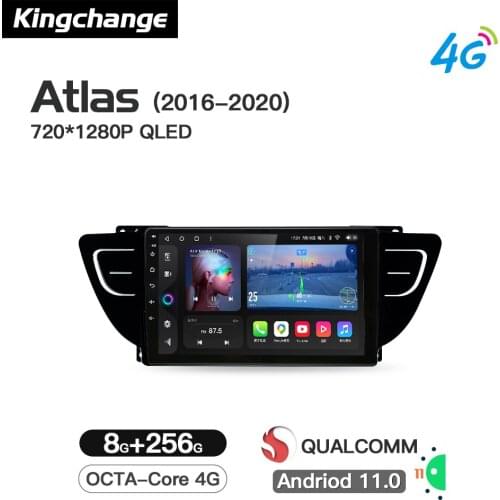 Kingchange Car Multimedia Video Player Navigation For Geely Atlas NL-3 2016 - 2020 Radio Stereo BT GPS Wifi DSP