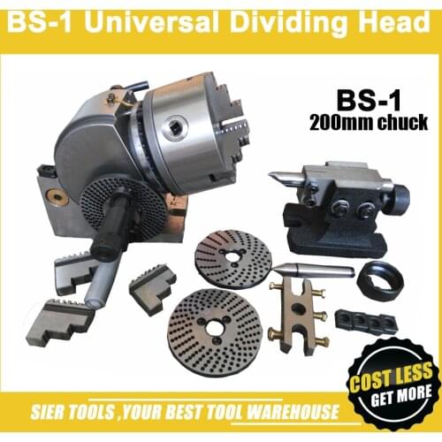 BS-1 UNIVERSAL INDEX CENTERB/Universal dividing head for milling machine/With 200mm 3-jaw chuck