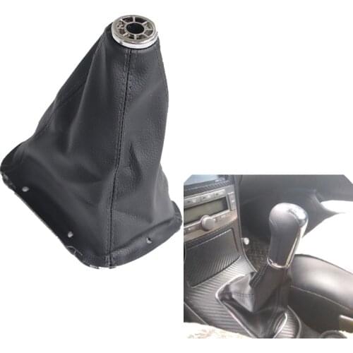 Car Gear Shift Gaiter Boot Cover Gear Shifter Gaitor Boot PU Leather For Toyota Avensis T25 MK2 II 2003-2009