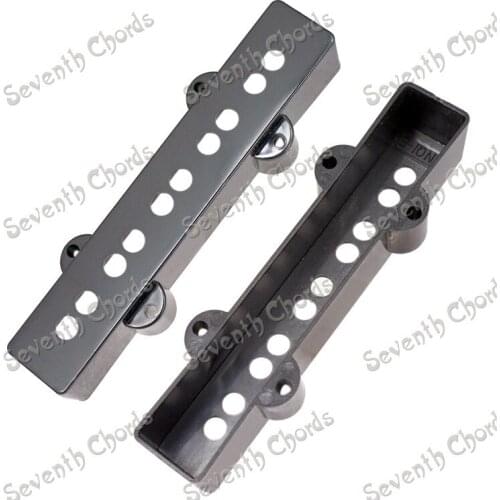 2 Pcs Black Plastic 10 Hole Open Type 5 String JB Style Bass Pickup Covers /Lid/Shell/Top