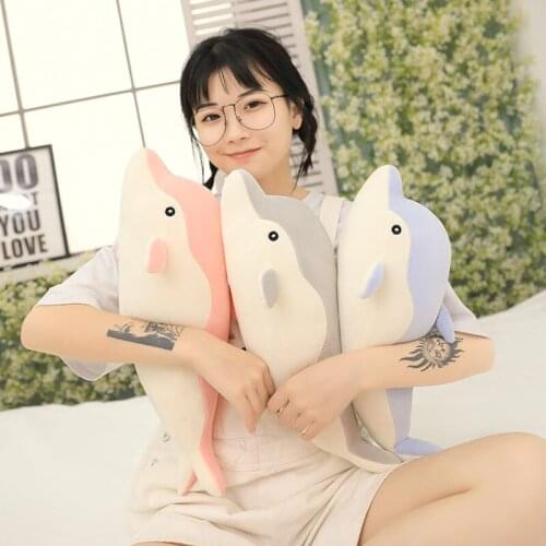 35-110CM Dolphin Cute Plush Toys Stuffed Animal Soft Long Sleep Pillow Doll Fidget Toys Kid Toy Birthday Christmas Gift For Girl