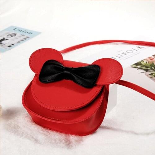 Children Convenient Messenger Leather Princess Bags PU Mini Cute Girl Shoulder Handbag Crossbody Purse Money Baby Cartoon Bags