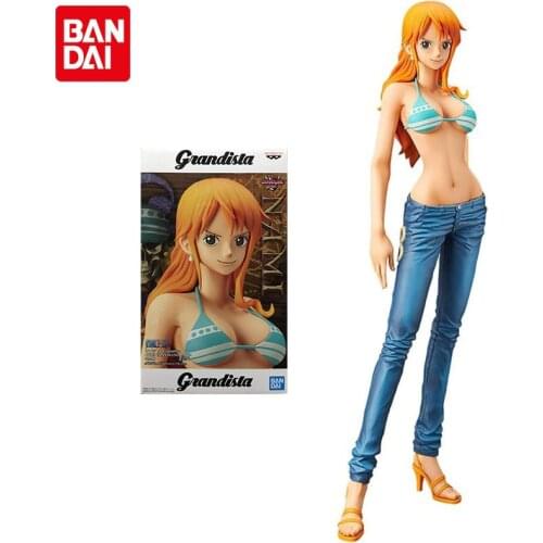 Bandai One Piece Anime Figure Banpresto Grandista Lady Gros Nami Genuine Model Collection Decoration Children Toys