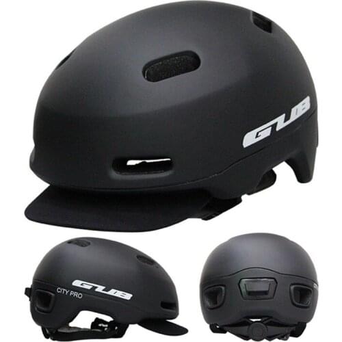 GUB New City Road Bicycle Helmet Safety MTB Removable Visor Bike Helmets High Quality Ultralight Cycling Int-mold Helmet BMX Cap