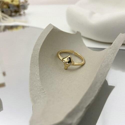 Mushroom Stainless Steel Rings for Women Anillos Mujer Jewelry Adjustable Ring Gold Wedding Ringen 2021 Bague Bijoux Accessories