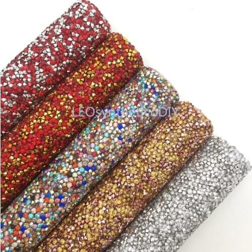 1PC 20X22CM Diamond Glitter Sheets For Making Bows LEOsyntheticoDIY 2S13A