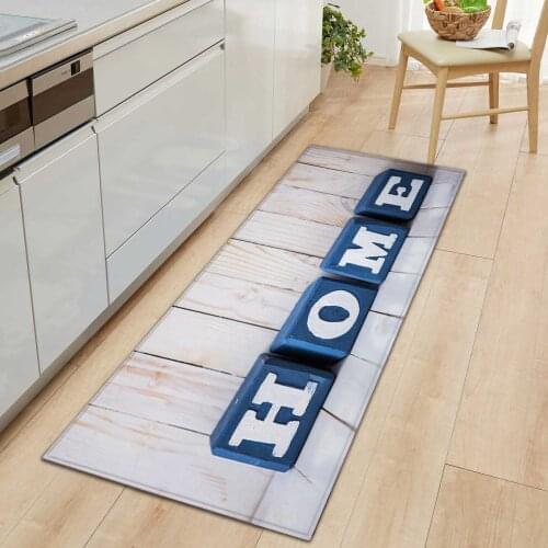 Sweet Home Kitchen Floor Mat Carpet Non-slip Entrance Door Mat DoorMats Rugs Flannel Rug Hallway Carpet Home Decor for Bedroom