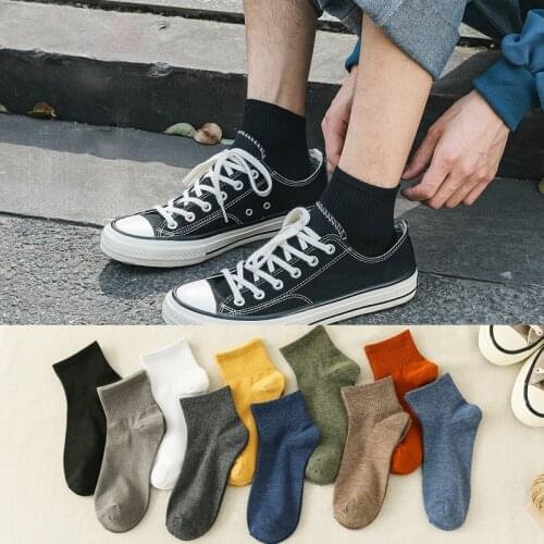 Men ankle socks Breathable Summer Solid Color Cotton Socks Men Thin Casual Athletic Thin Cut Short Crew Socks