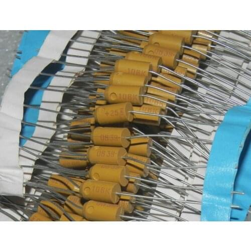 Original new 100% 25v10uf T322C106K025AS horizontal bullet shape axial tantalum electrolytic capacitor (Inductor)