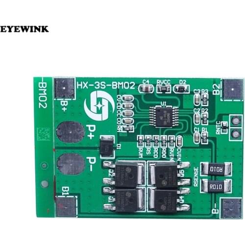 3S 11.1V 12V 12.6V Lithium Battery Protection Board Anti Overcharge Over Discharge Current 14A 18650 Li-ion Lipo Pack BMS Module