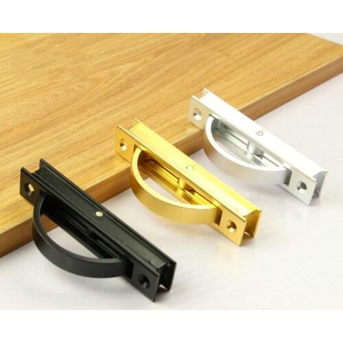 Tatami Concealed Recessed Furniture Handle Aluminum Japanese Style Kitchen Cabinet Drawer Cupboard Finger Pull Cover Door Knobs