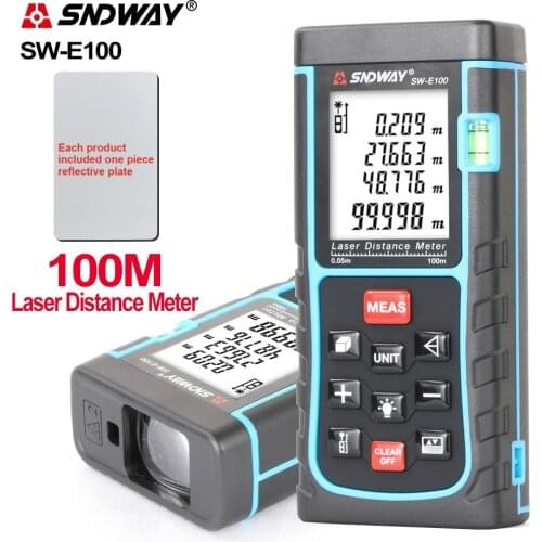 SNDWAY SW-E40/50/60/70/80/100 Rangefinder Handheld Laser Measuring Distance Meter Range Finder Industrial Building Tester