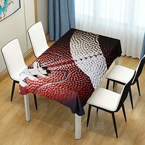 Close Range American Football Sports Tablecloth Wrinkle Resistant Table Covers Restaurant Kitchen Party