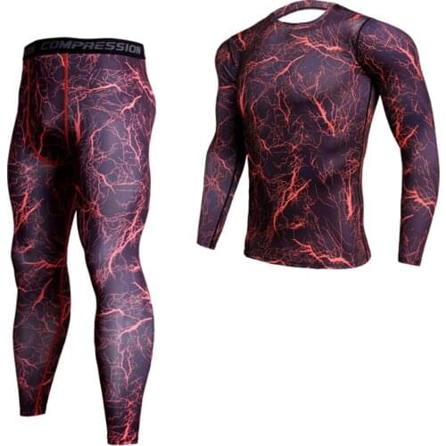 Sports Compression Underwear Running Clothing Men 2 Piece tracksuit Men Fitness Quick-drying Tights Rashguard Men Sportsman Wear
