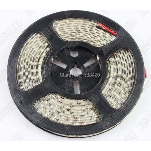 30M/lot Free FEDEX 3528 waterproof LED Strip Light 120led/M cool White IP65 SMD 600LEDS/5m led strips DC12V led light