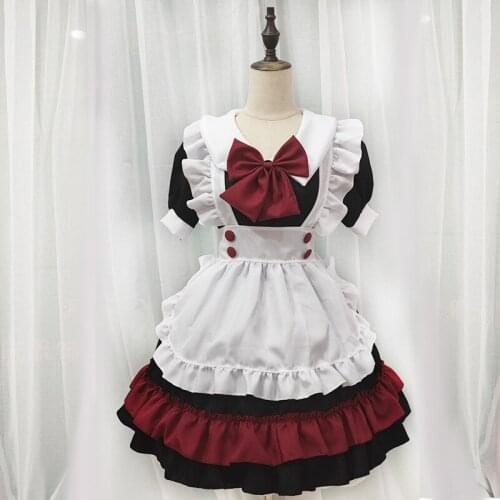 Halloween Anime Cosplay Maid Outfits Gothic Lolita Kawaii Princess Dresses Party Stage Animation Show Dress Maid Outfits 2021