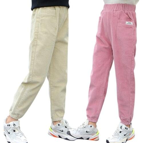 Winter Pants For Girls Solid Girls Childrens Corduroy Pants Casual Style Pants Kids Spring Autumn Childrens Clothing Girl