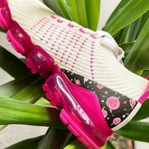 2020 Fashion Womens Casual Sports Shoes, Round Toe Color-Blocking Mesh Running Shoes