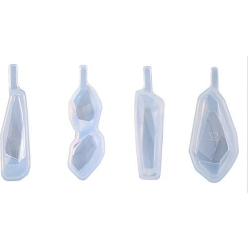 4Pcs Silicone Epoxy Mold Pendant Casting Mould Handmade DIY Crafts Jewelry Making Tool
