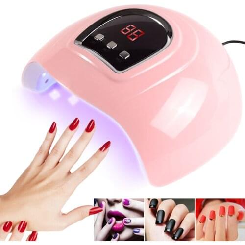 54W Nail Dryer For Nail Gel UV Lamp For Manicure Drying Gel Nail Polish LED Nail Lamp With 3 Timing Display Nail Art Lamp USB
