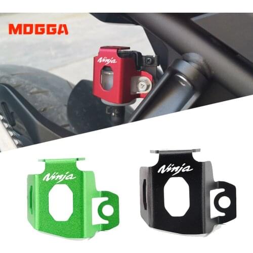 For Kawasaki NINJA400 NINJA250 NINJA300 NINJA 400 250 300 CNC Accessories Rear Brake Fluid Reservoir Guard Cover Protector