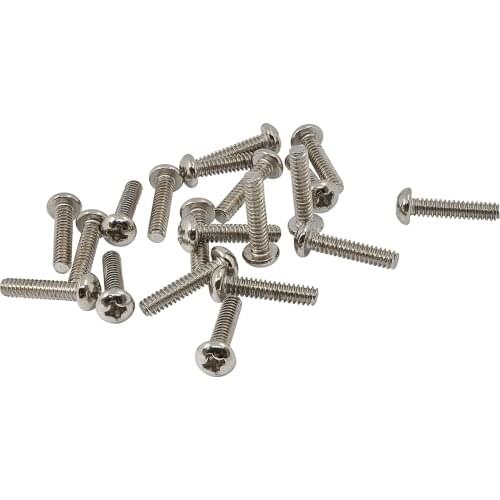 Musiclily Basic 3.5x18mm Metal Metric Thread Tele Bridge Pickup Mounting Screws, Nickel (Set of 20)
