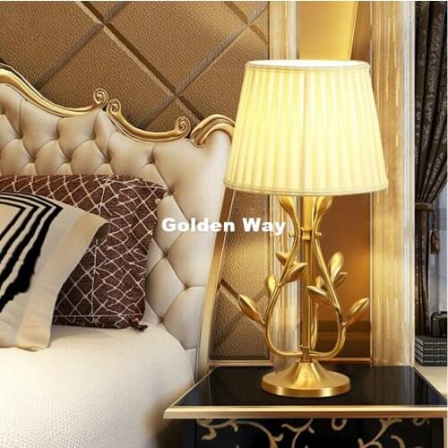 Free Shipping E27 LED D300mm H620mm Bronze Jade AC Table Light Desk Light Home Bedroom Decoration Table Lamp AC 100% Guaranteed