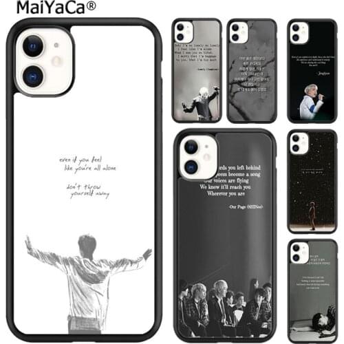 MaiYaCa Lonely Jonghyun Lyrics SHINee Phone Case Cover For iPhone 5 SE 6 6s 7 8 plus X XR XS 11 12 pro max Samsung S8 S9 S10
