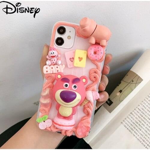 Disney cartoon cute strawberry bear girl phone case for iPhone 12 mini/12 pro max/11 pro/se/xr/xs/xs max/7/8/plus/11