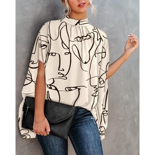 Chenghe Stand-up Collar Blouses