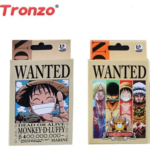 Tronzo 54PCS/Set One Piece Figure Collection Toys One Piece Monkey D Luffy Roronoa Zoro Playing Poker Cards For Children