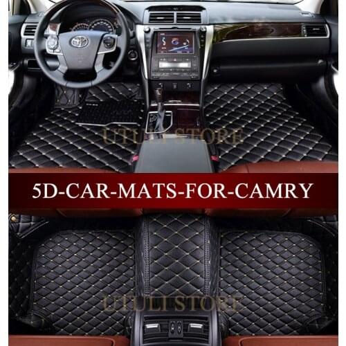 Leather Car floor mats for Toyota Camry Hybrid 3D custom fit car styling carpet floor liners foot mats