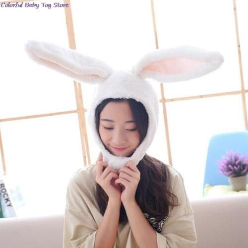 Cute Girls Hat Plush Rabbit Bunny Ears Hat Earflap Cap Head Warmer Photo Supplies Gift For Children