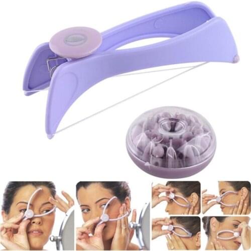Women Hair Removal Epilator Mini Facial Hair Remover Spring Threading Face Defeatherer for Cheeks Eyebrow DIY Makeup Beauty Tool