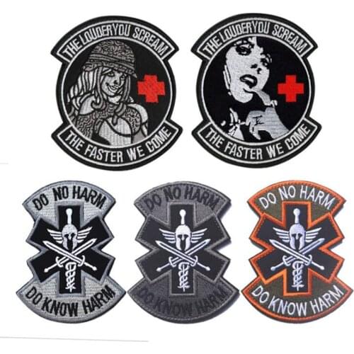 DO NO HARM SPARTAN ACU TACTICAL COMBAT MEDIC BADGE MILITARY PATCH