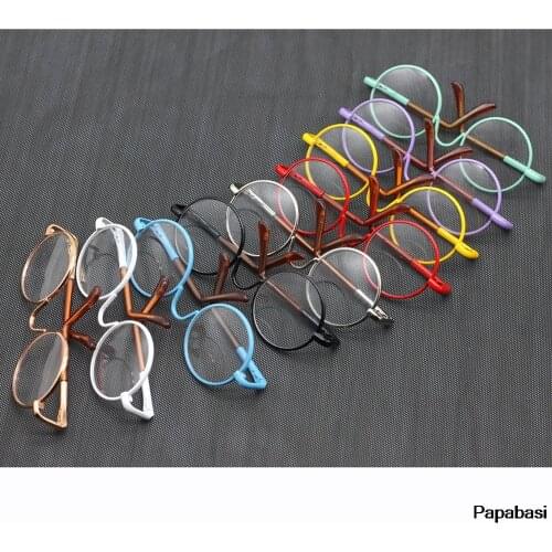 8.3CM Cute Round Frame Clear Lens Glasses Eyewear 18inch Gril Dolls Plush EXO Doll Accessory for blyth dolls toy Gift