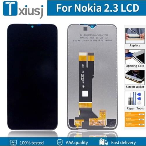 6.2" Original LCD Screen For NOKIA 2.3 TA-1211 TA-1214 TA-1206 TA-1209 LCD Display Touch Screen Digitizer Assembly Free Tools