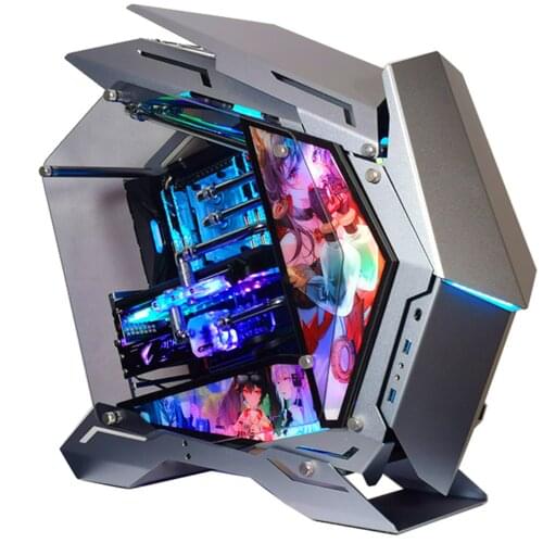 Personalized Split Water-Cooled E-Sports Special-Shaped Chassis Whole Machine Theme Customization Modification Color Changing