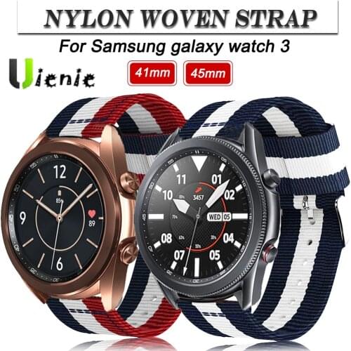 Nylon Strap For Samsung galaxy watch 3 45mm 41mm band Sport watchband Wrist Bracelet 20mm 22mm watch band galaxy watch 46mm