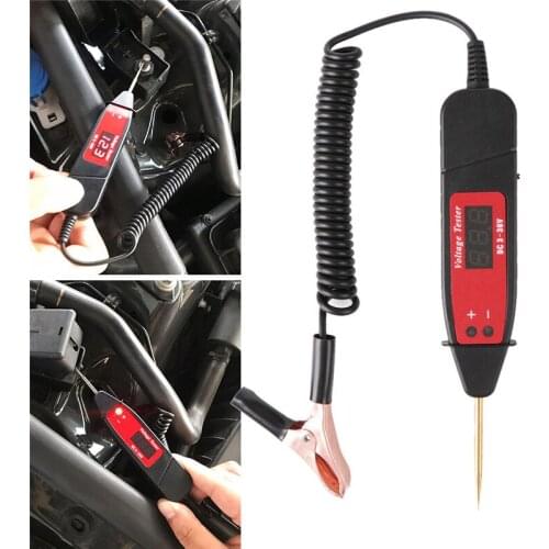 Durable 5-36V Car LCD Digital Electric Voltage Power Test Pen Probe Detector Non-Contact Tester Accessory LED Light