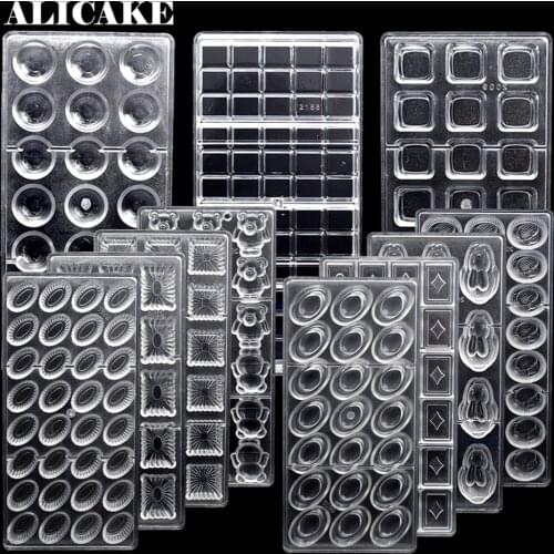 Chocolate Candy Bars Form Molds Polycarbonate Molde Pare Chocolate Sweet Moulds Plastic for Chocolate Bakery Baking Pastry Tools