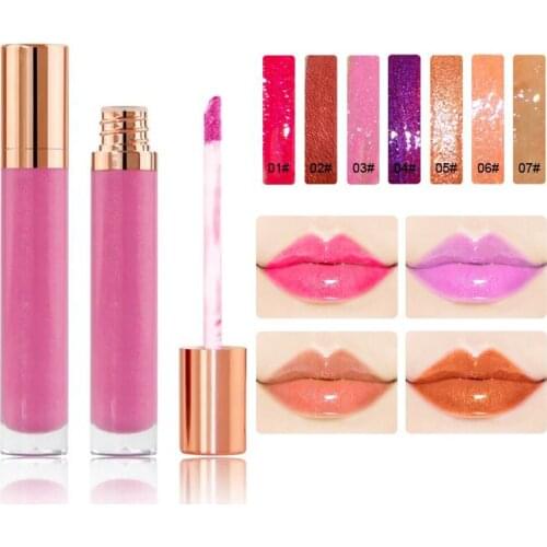 Makeup Long Lasting Pigmented Shiny Shimmer Metal Glitter LipGloss Clear Nude Moist Pearl Velvet Cosmetic Glossy Custom Label