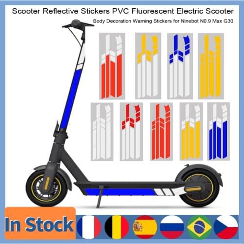 Reflective Sticker for Ninebot Max G30 G30D Electric Scooter Fluorescent Body Decoration Warning Driving Safety Accessory