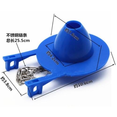 Universal Rubber Toilet Flapper With Stainless Steel Chain 1PC