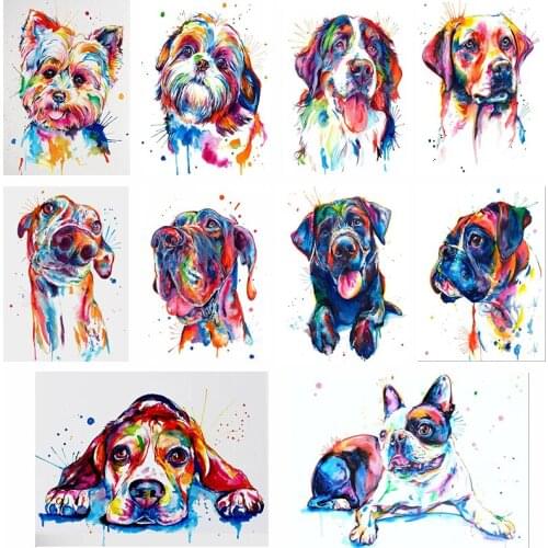 YIKELA Mosaic Drill Painting Colorful Funny Dog DIY Full Square Round Diamond Painting Embroidery Cross Stitch Picture Art Decor