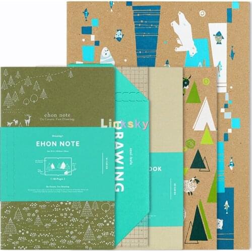 Kokuyo note numbered notebook 3mm grid A5 deformation KE-SP2-2,Blank painting drawing bote book,School supplies