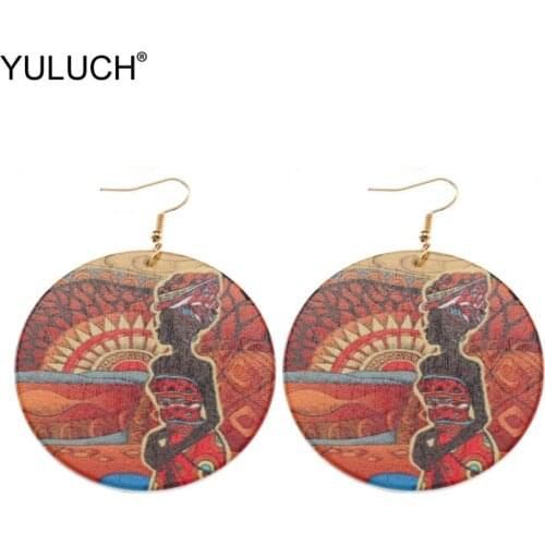 YULUCH 2019 Fashion Big African Queen Colorful Dangle Drop Earings Bohemian Ethnic Hanging Earrings For Lady Jewelry Accessories