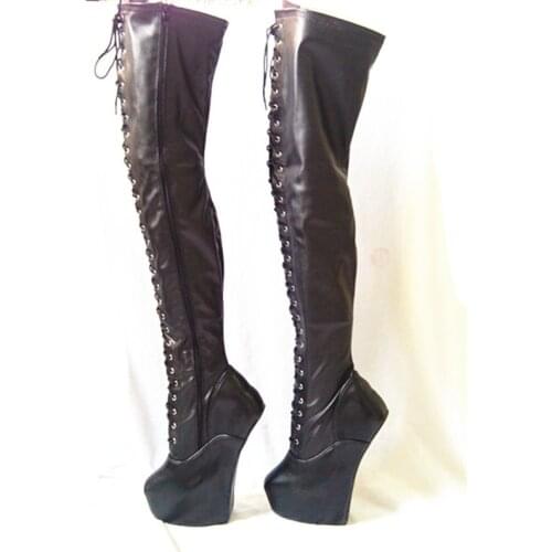 7.87in High Height Womens Sexy Party Boots Hoof Heels Over-the-Knee-High Boots US Size 6-14 No.WG102